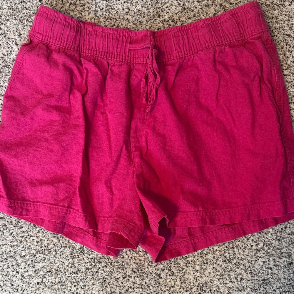 GAP Women's Bright Pink Drawstring Athletic Shorts